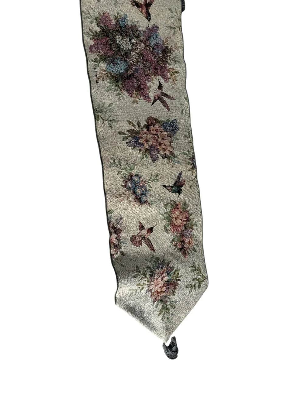 Whisper Wings Tapestry Table Runner - Hummingbirds and Flowers